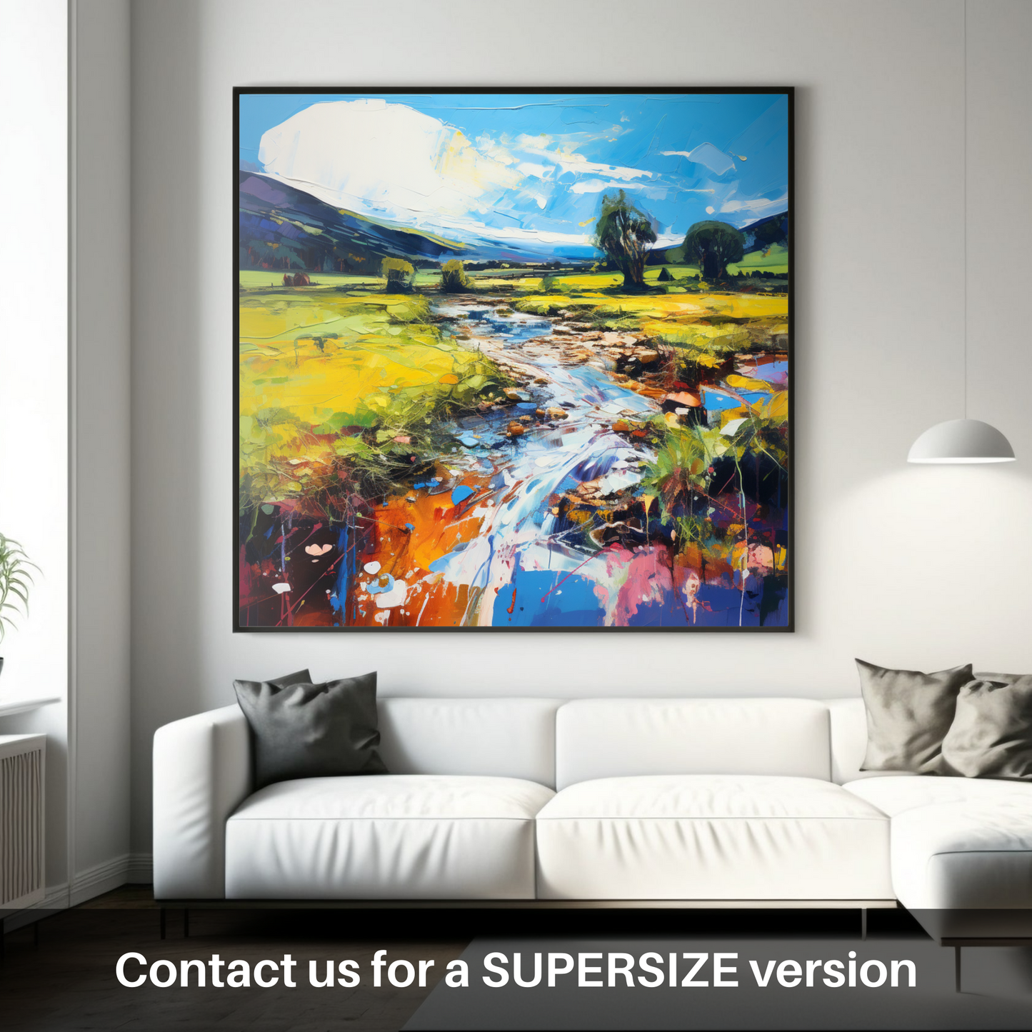 Huge supersize print of Glen Esk, Angus in summer