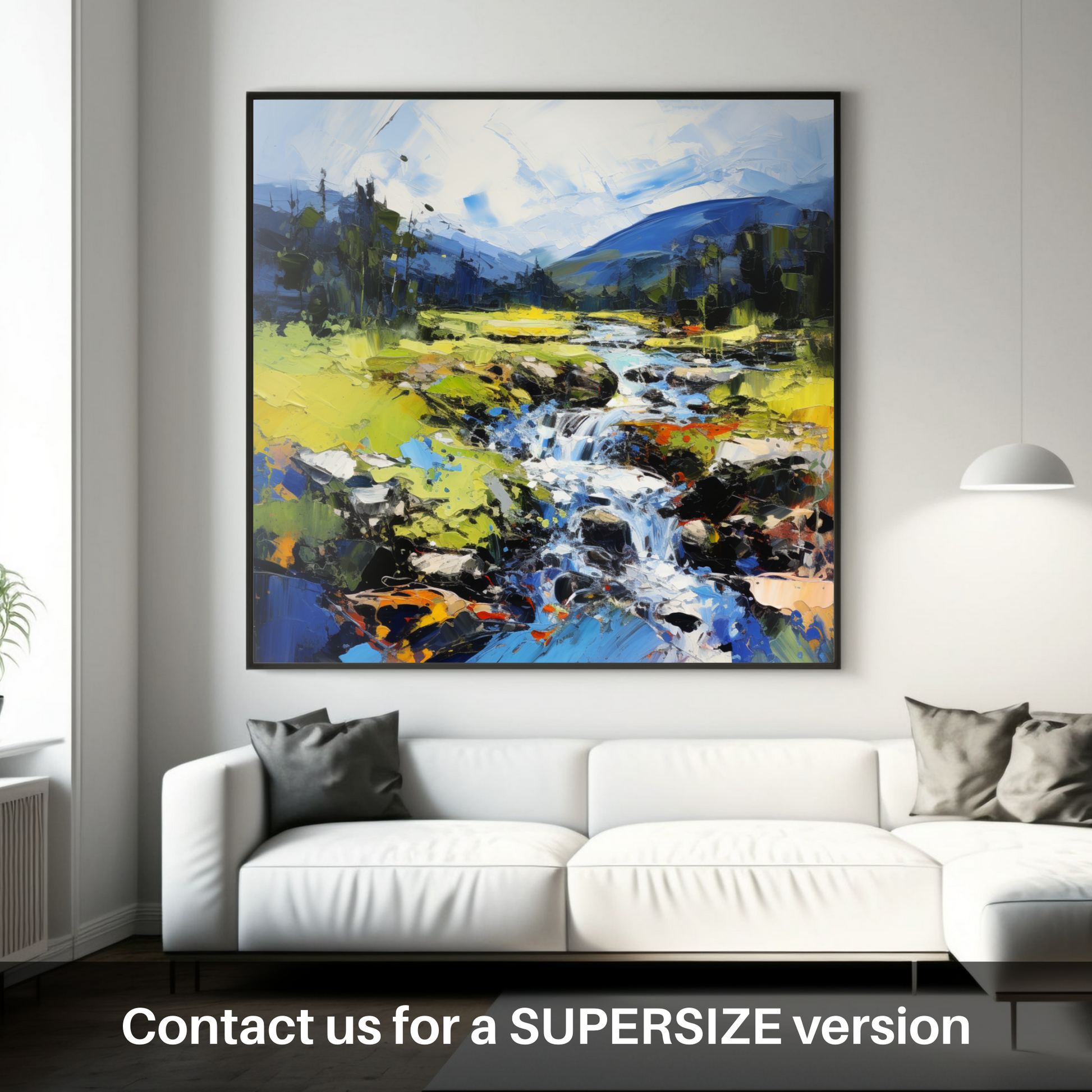 Huge supersize print of Glen Esk, Angus in summer