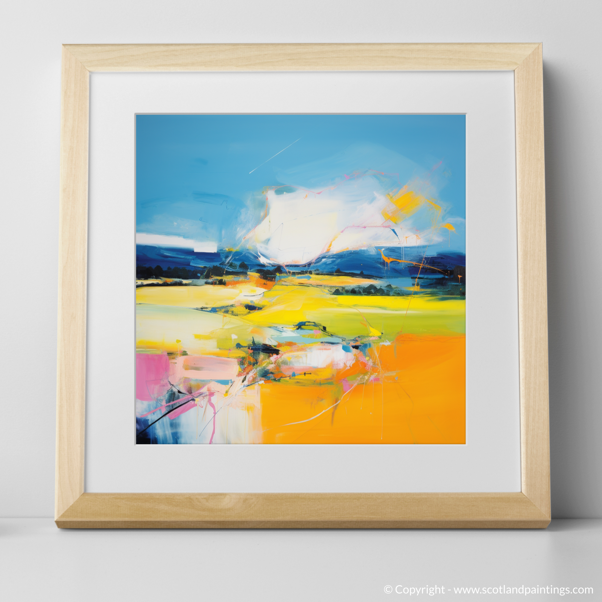 Art Print of Glenlivet, Moray in summer with a natural frame