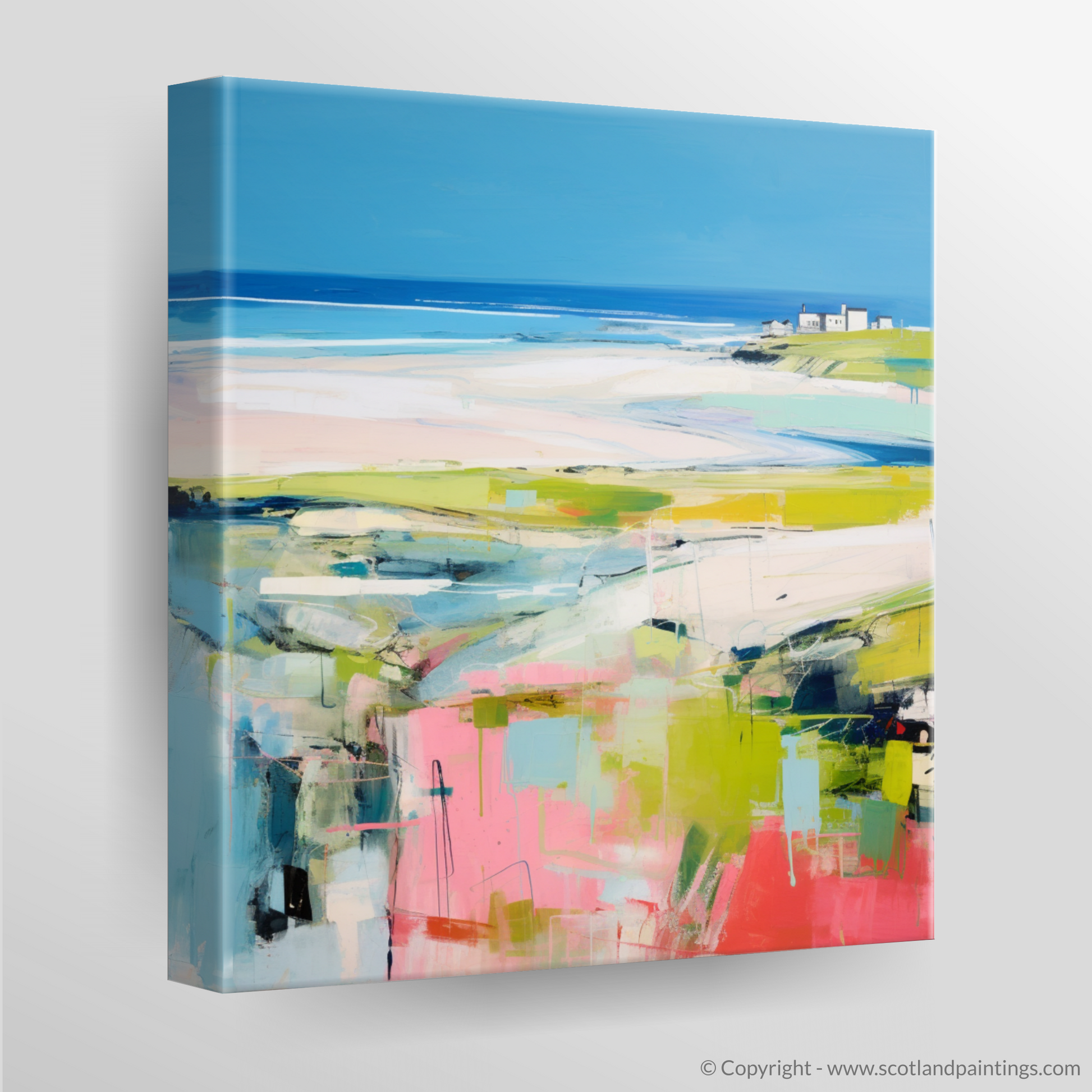 Canvas Print of St Cyrus Beach, Aberdeenshire in summer