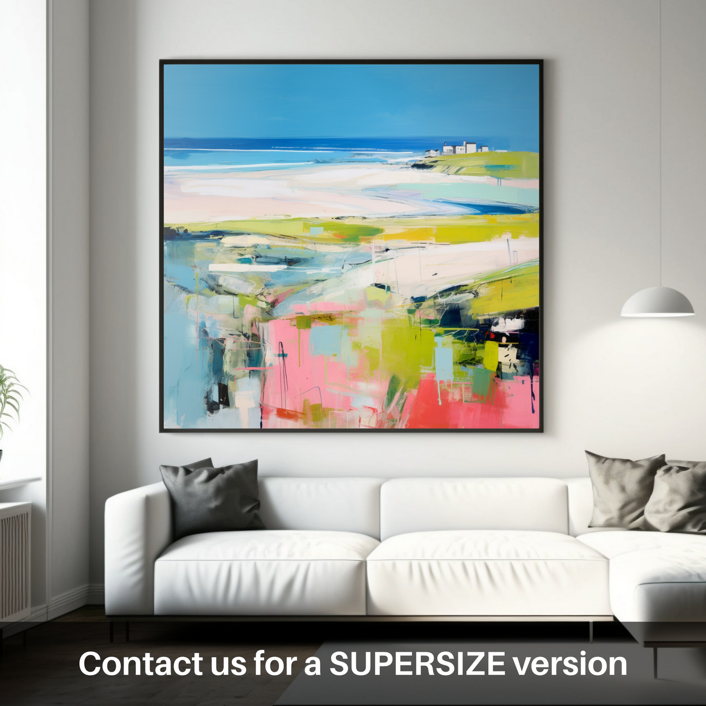 Huge supersize print of St Cyrus Beach, Aberdeenshire in summer