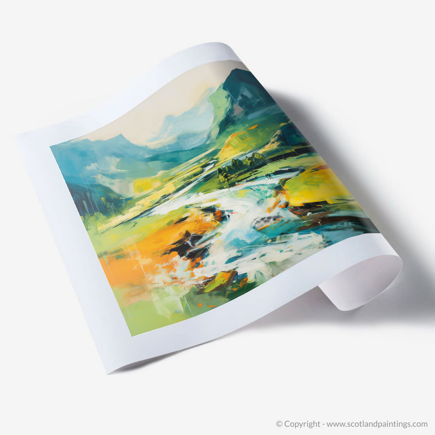 Art Print of River Garry, Highlands in summer