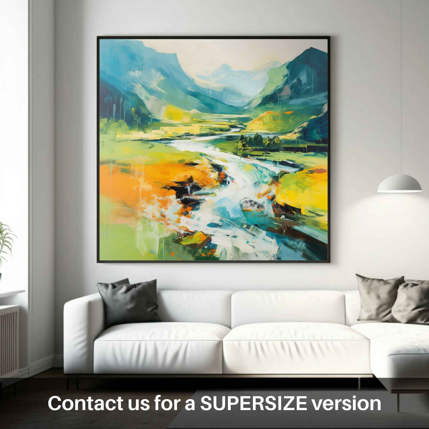 Huge supersize print of River Garry, Highlands in summer