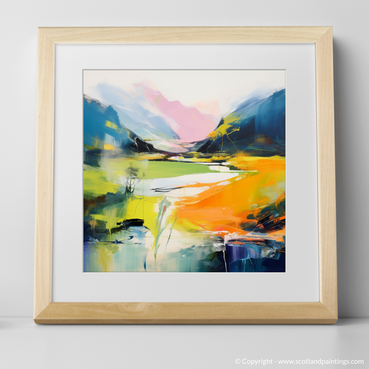 Painting and Art Print of River Garry, Highlands in summer. Summer Rhapsody: River Garry Highlands.