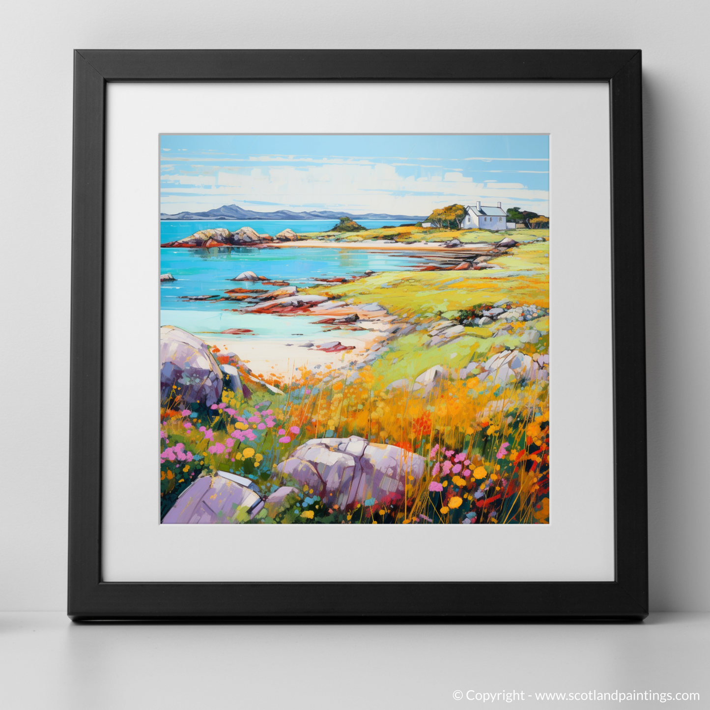 Painting and Art Print of Isle of Iona, Inner Hebrides in summer. Summer Serenity on Isle of Iona.