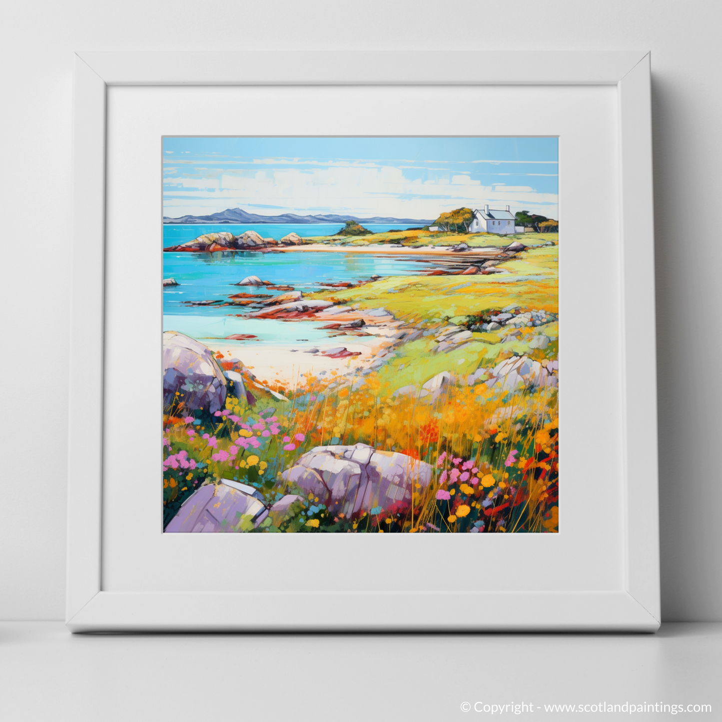 Painting and Art Print of Isle of Iona, Inner Hebrides in summer. Summer Serenity on Isle of Iona.