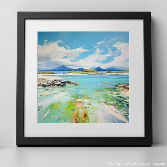 Art Print of Isle of Jura, Inner Hebrides in summer with a black frame