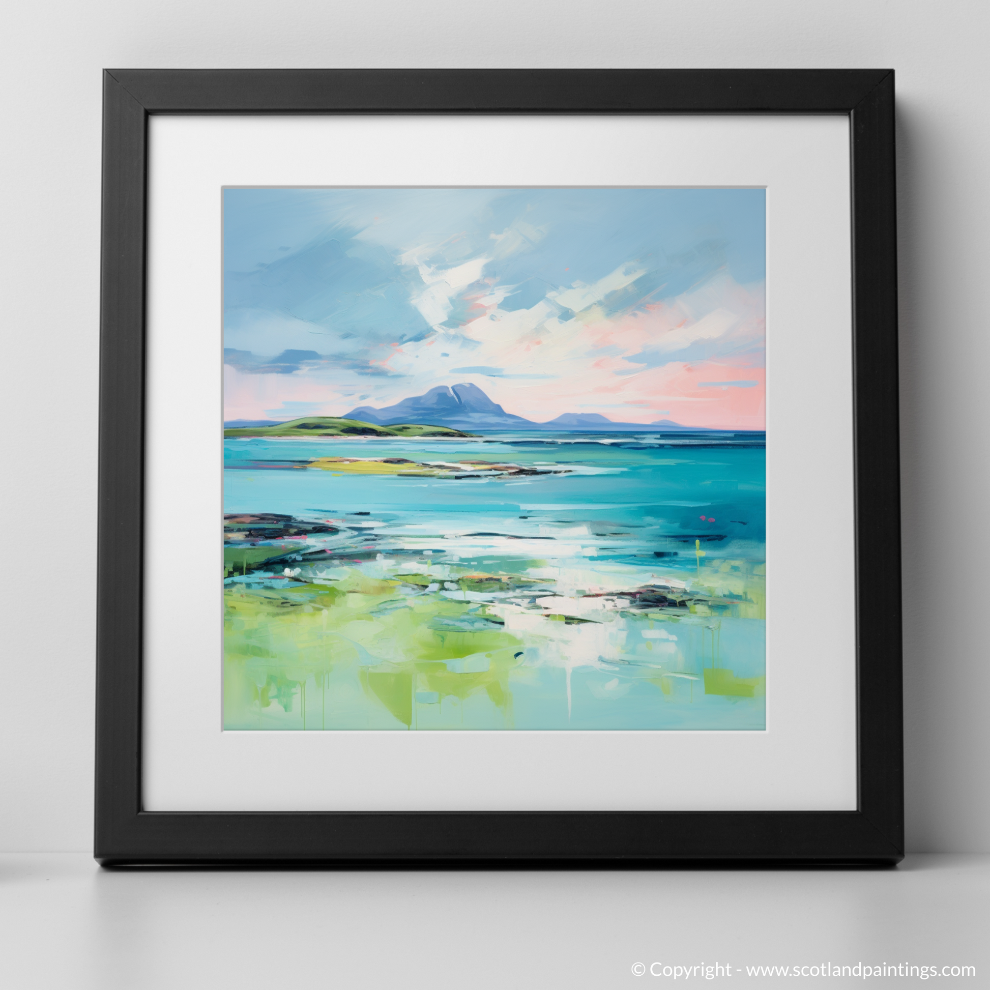 Art Print of Isle of Jura, Inner Hebrides in summer with a black frame