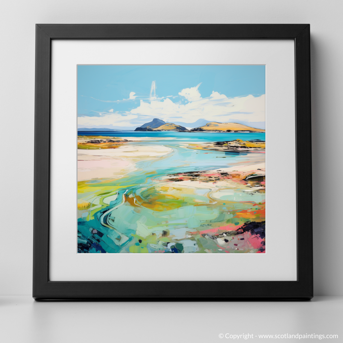 Art Print of Isle of Jura, Inner Hebrides in summer with a black frame