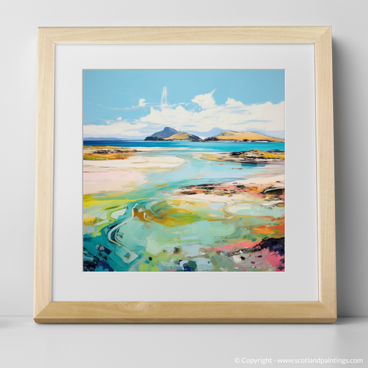 Art Print of Isle of Jura, Inner Hebrides in summer with a natural frame