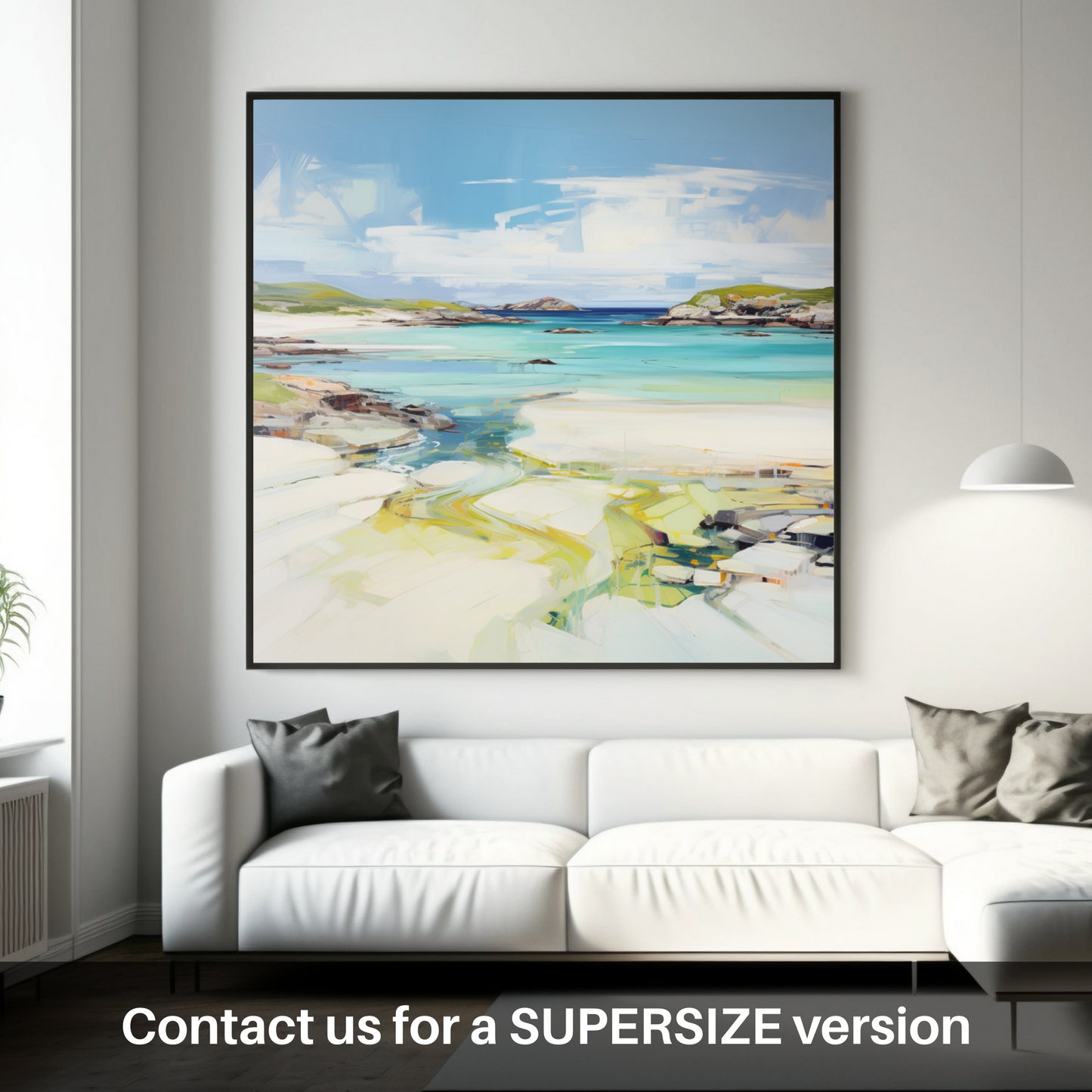 Huge supersize print of Isle of Barra, Outer Hebrides in summer