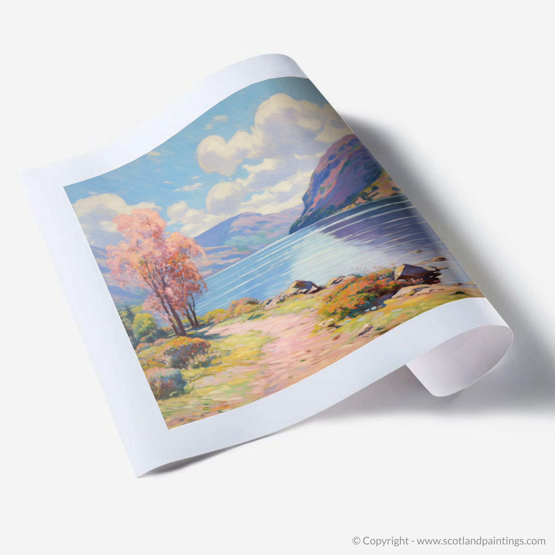 Art Print of Loch Earn, Perth and Kinross in summer