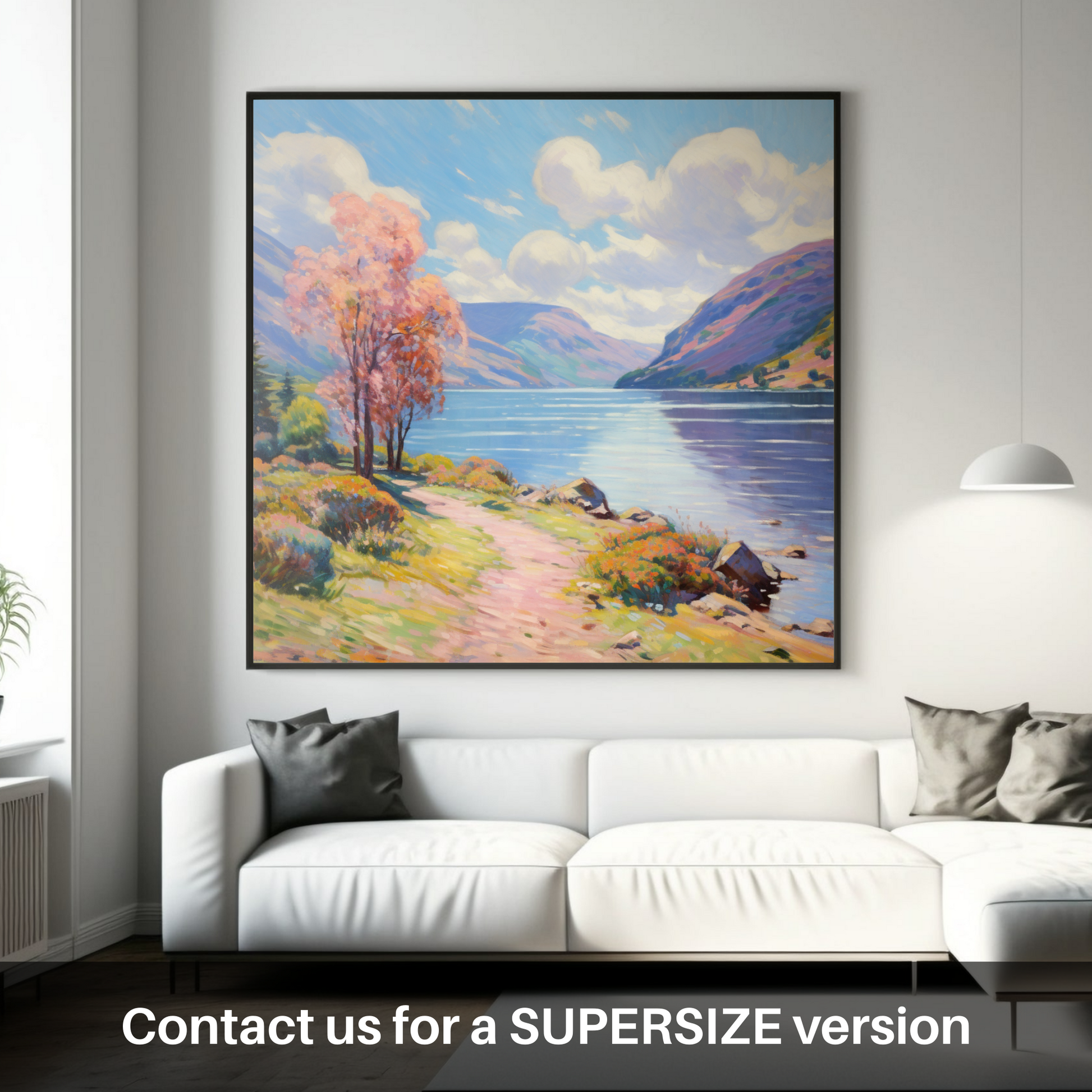 Huge supersize print of Loch Earn, Perth and Kinross in summer