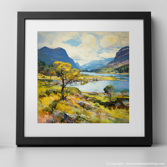 Painting and Art Print of Loch Maree, Wester Ross in summer. Summer Serenade at Loch Maree.