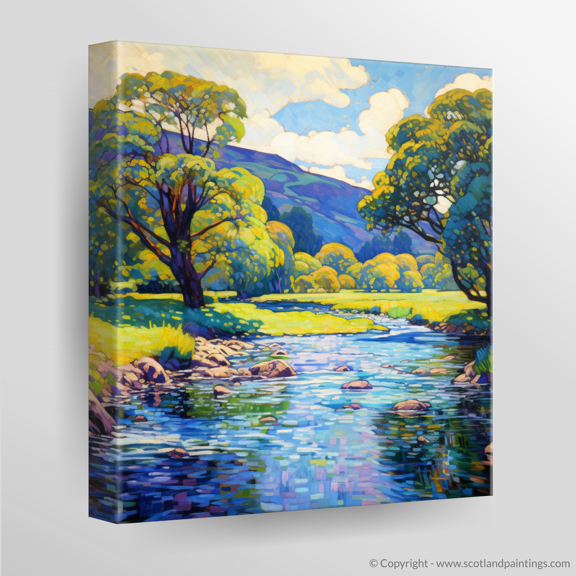 Canvas Print of River Earn, Perthshire in summer