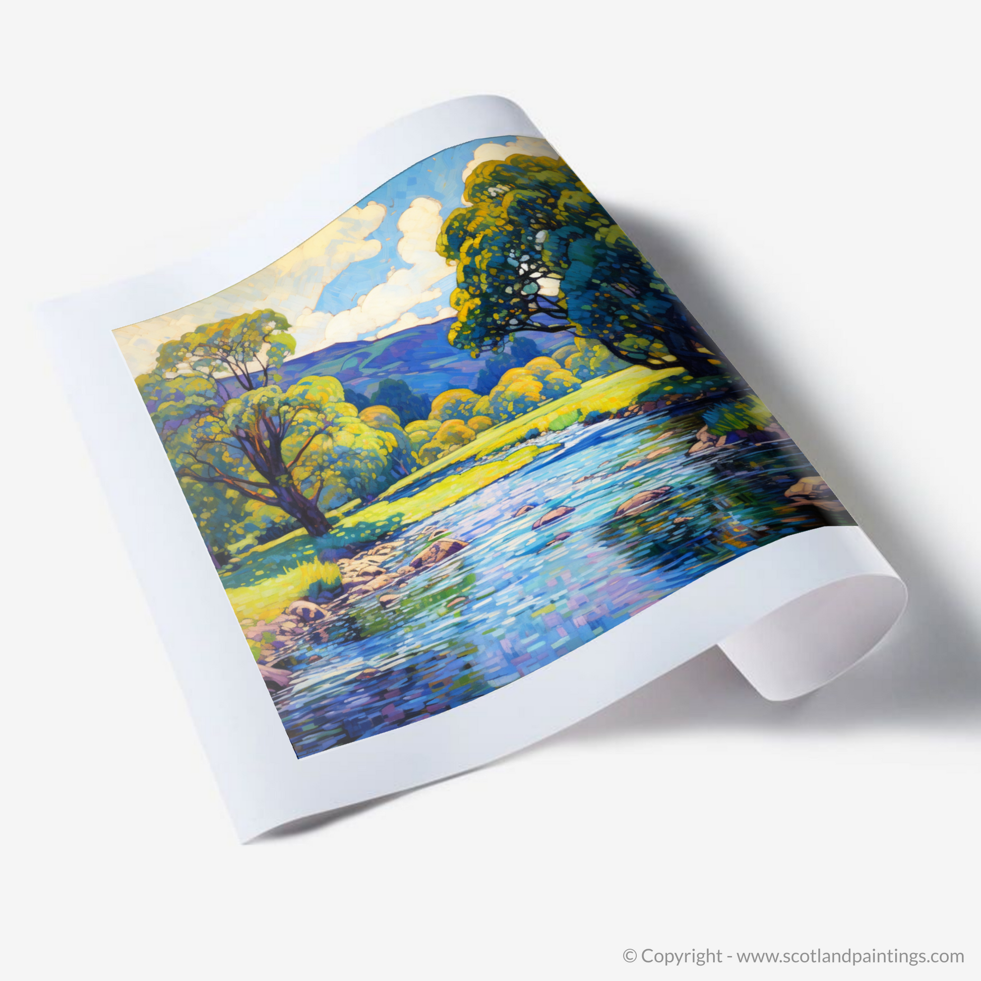 Art Print of River Earn, Perthshire in summer