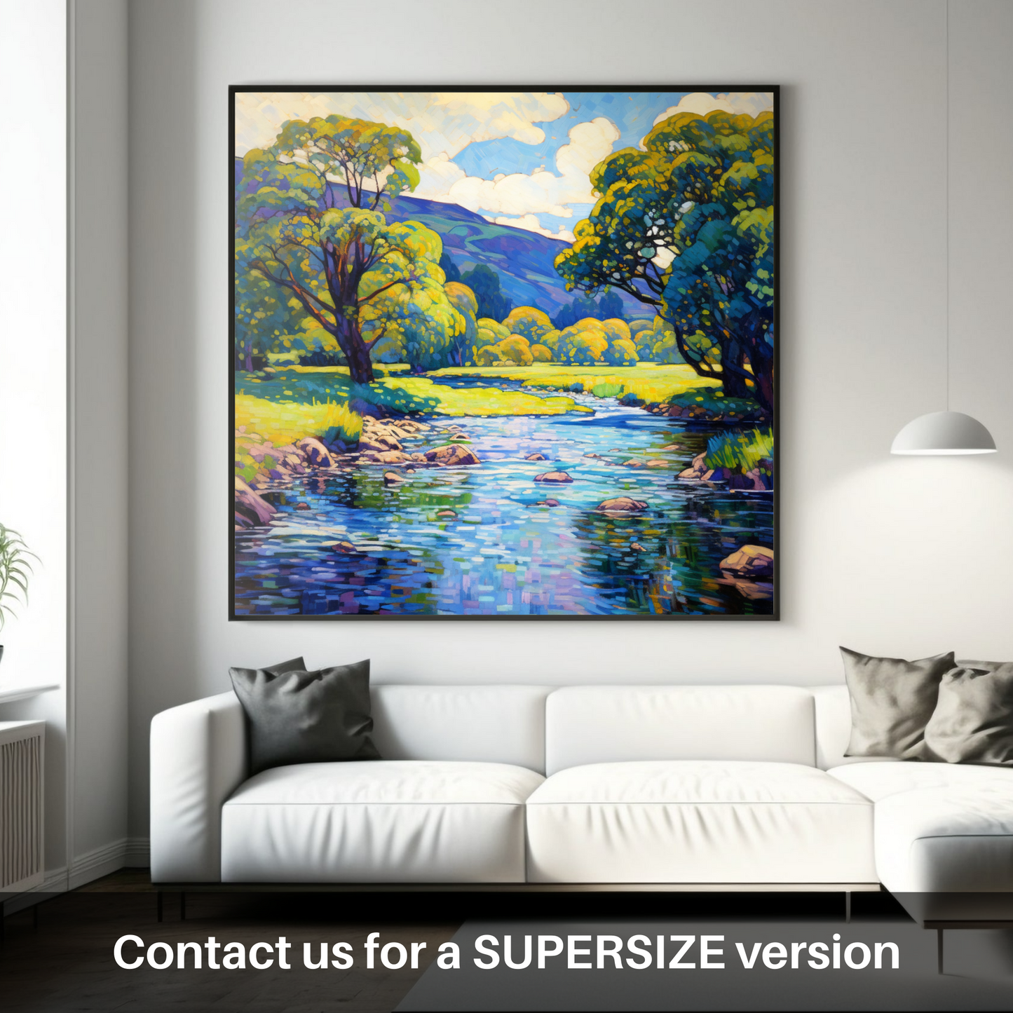 Huge supersize print of River Earn, Perthshire in summer