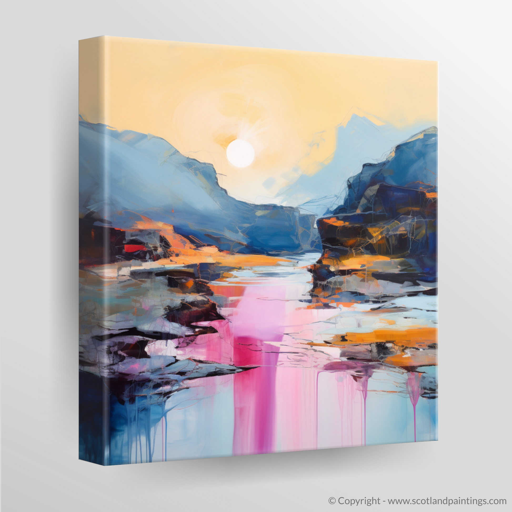 Canvas Print of Isle of Skye Fairy Pools at dusk in summer