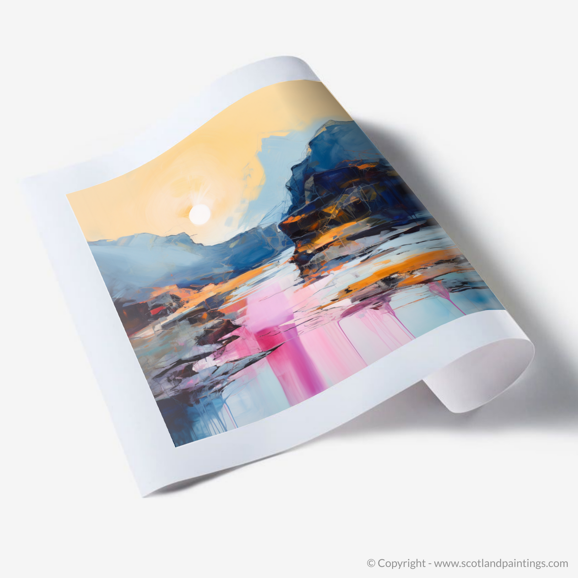 Art Print of Isle of Skye Fairy Pools at dusk in summer