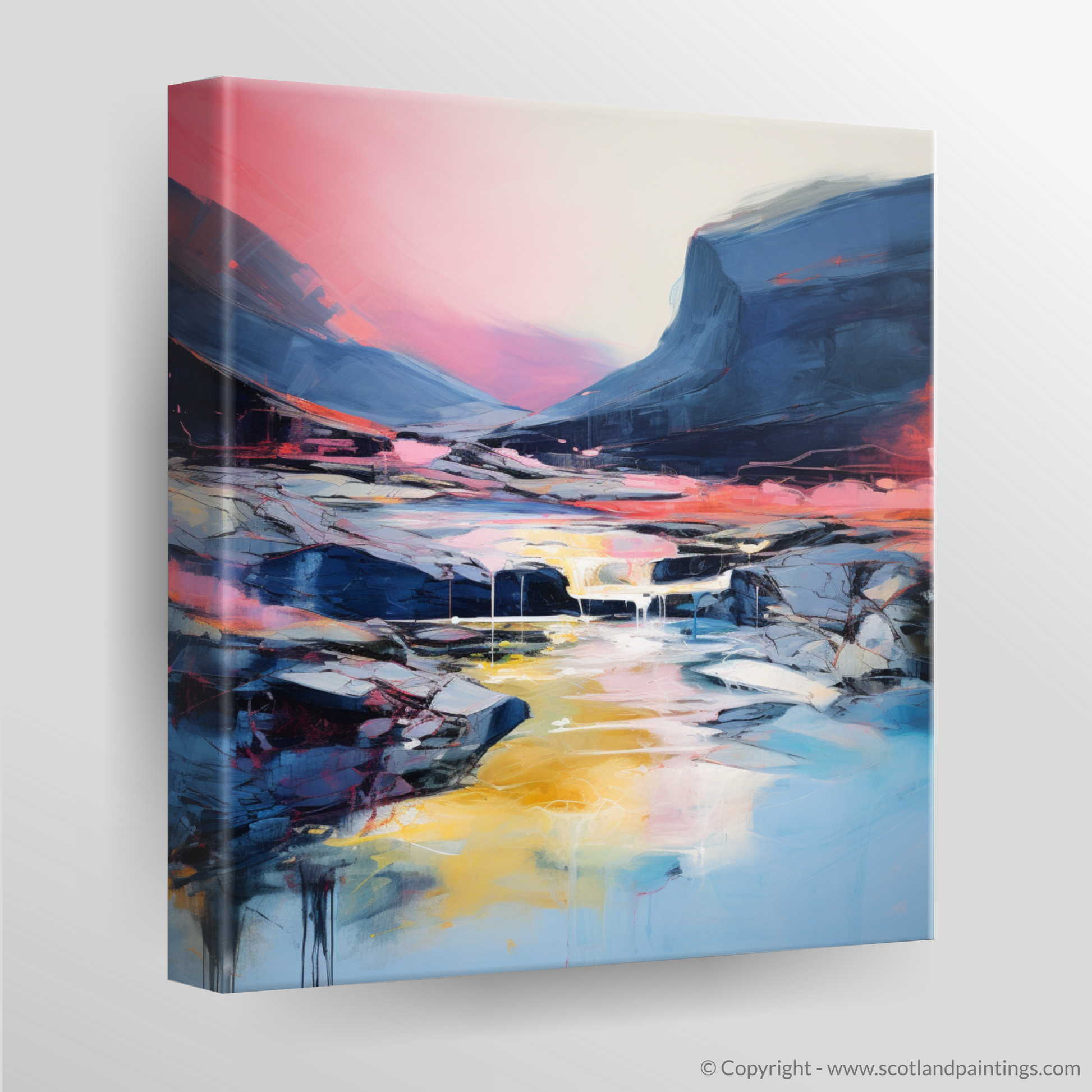 Canvas Print of Isle of Skye Fairy Pools at dusk in summer