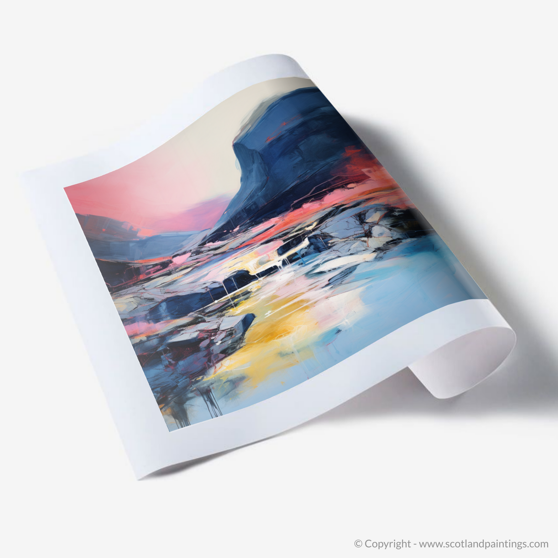 Art Print of Isle of Skye Fairy Pools at dusk in summer