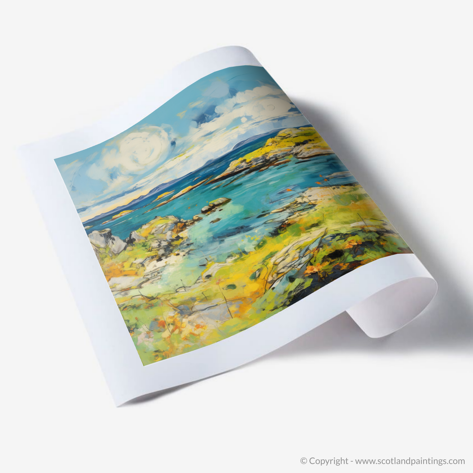 Art Print of Isle of Skyes smaller isles, Inner Hebrides in summer