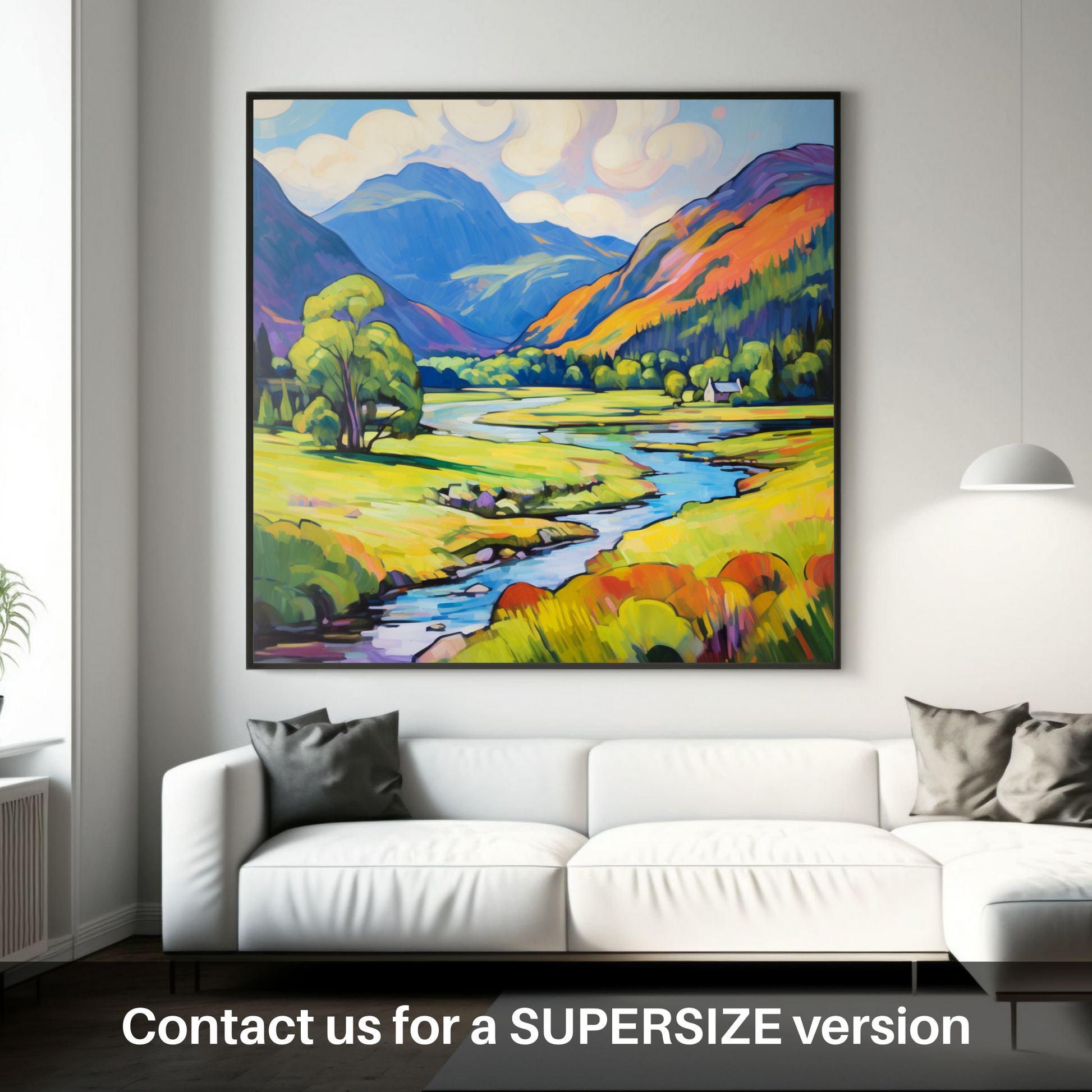 Huge supersize print of Glenfinnan, Highlands in summer