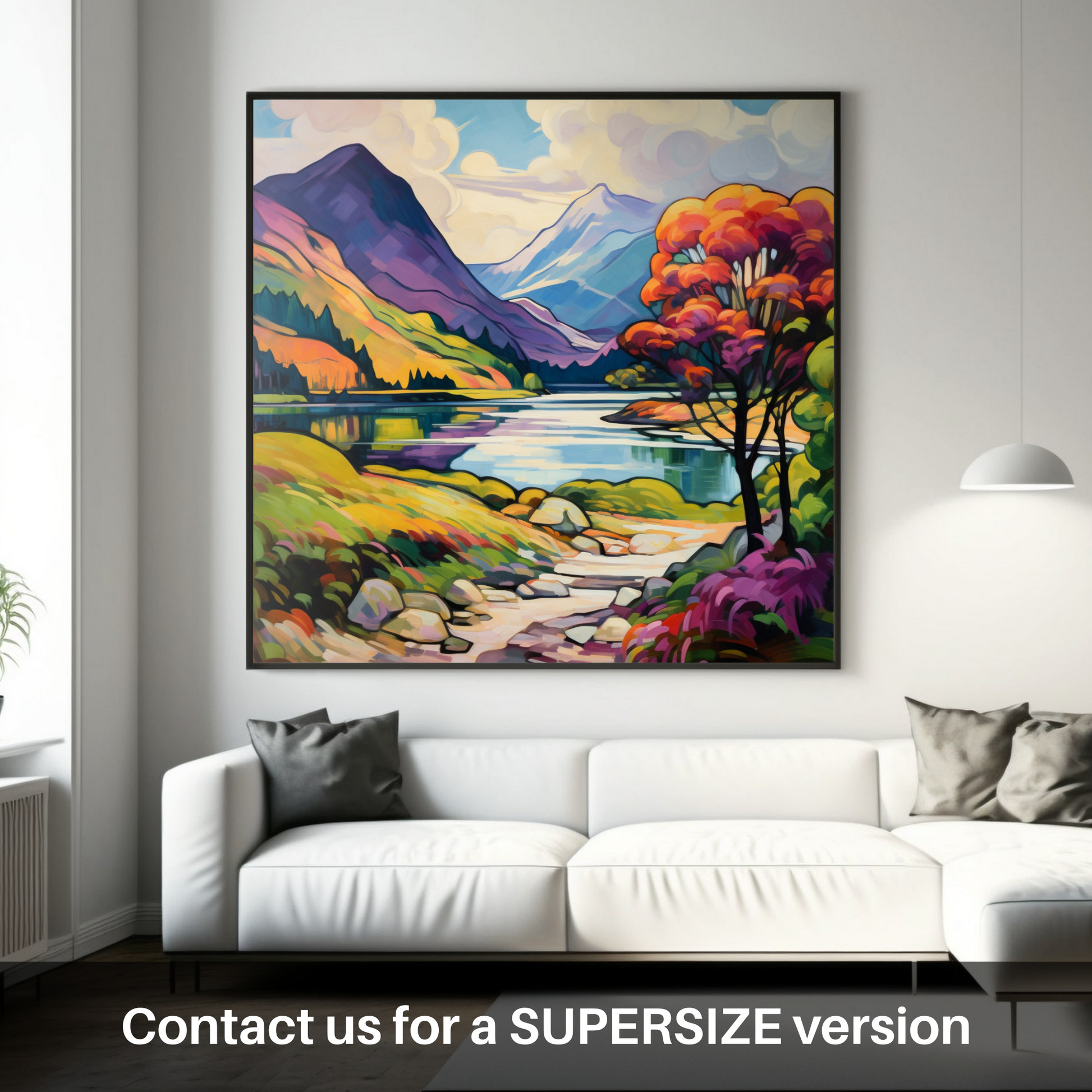 Huge supersize print of Glenfinnan, Highlands in summer