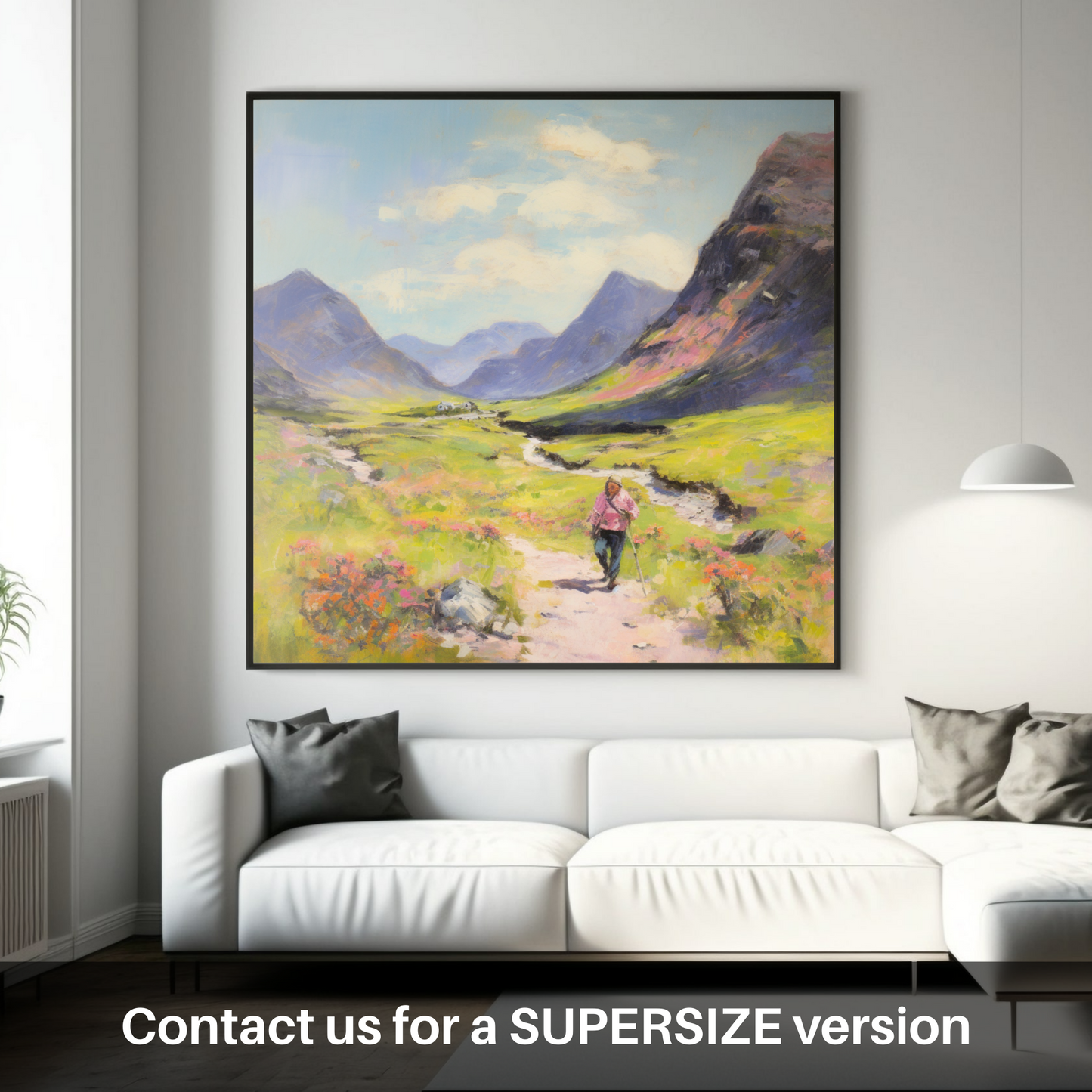 Huge supersize print of Walkers in Glencoe during summer