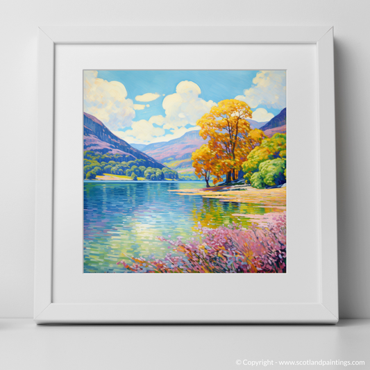 Painting and Art Print of Loch Earn, Perth and Kinross in summer. Summer Serenity at Loch Earn.