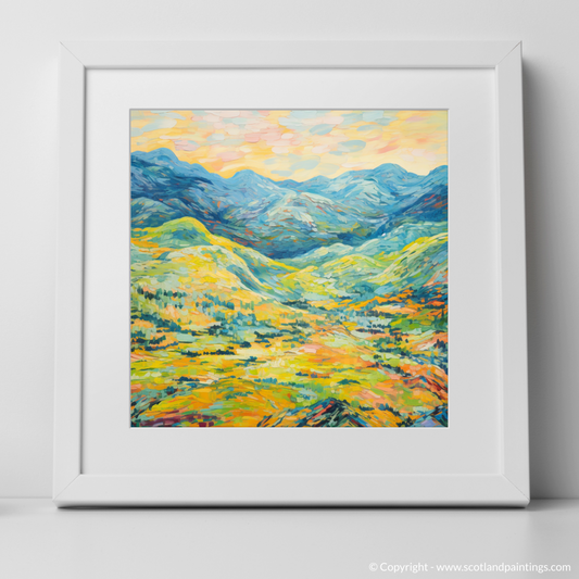 Art Print of Glen Garry, Highlands in summer with a white frame