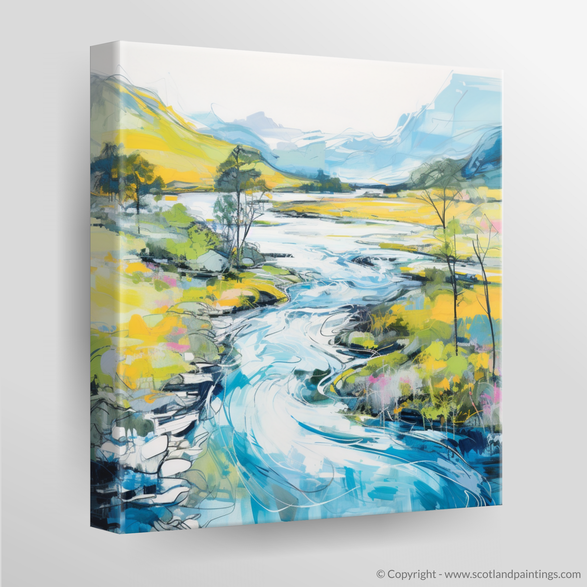 Canvas Print of River Orchy, Argyll and Bute in summer