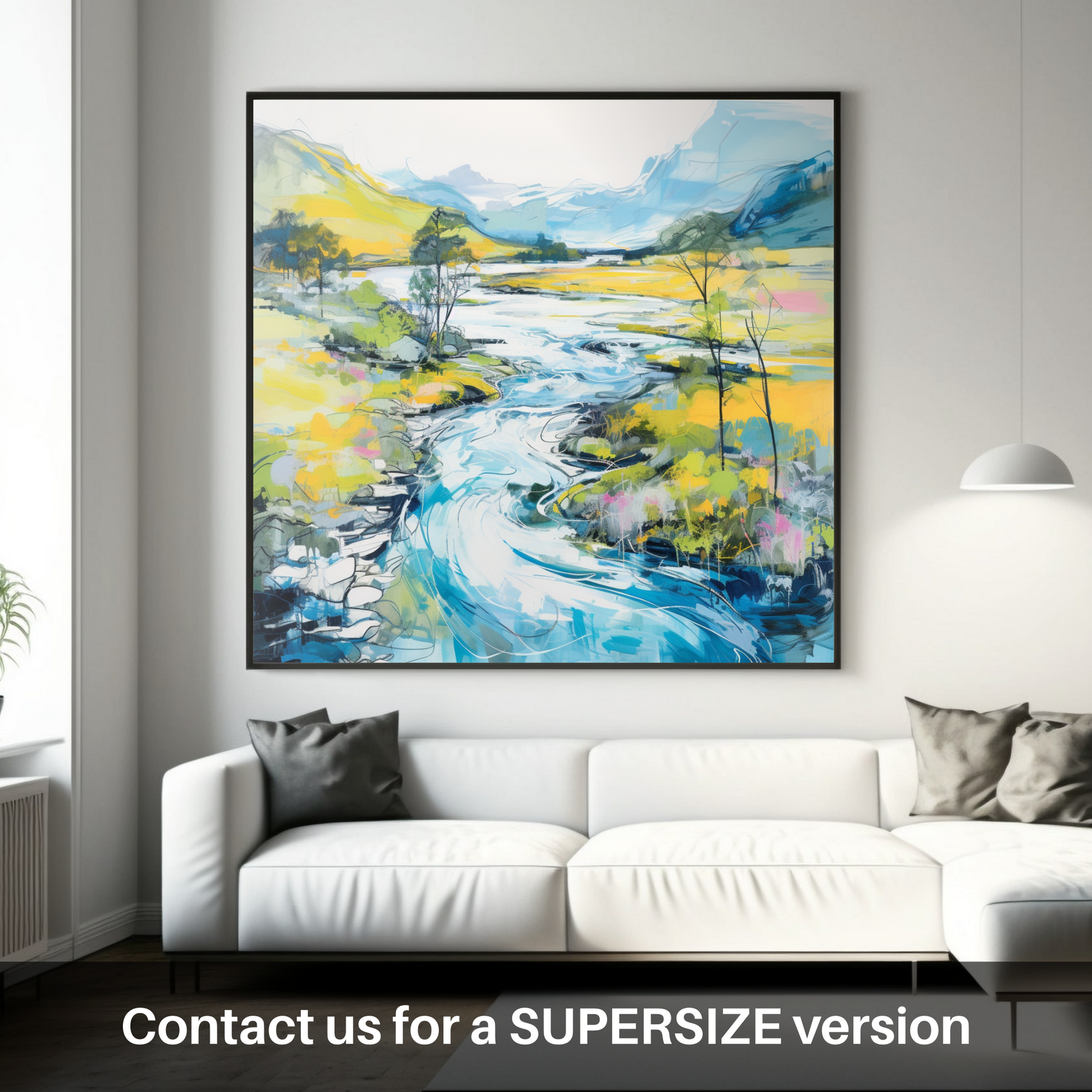 Huge supersize print of River Orchy, Argyll and Bute in summer