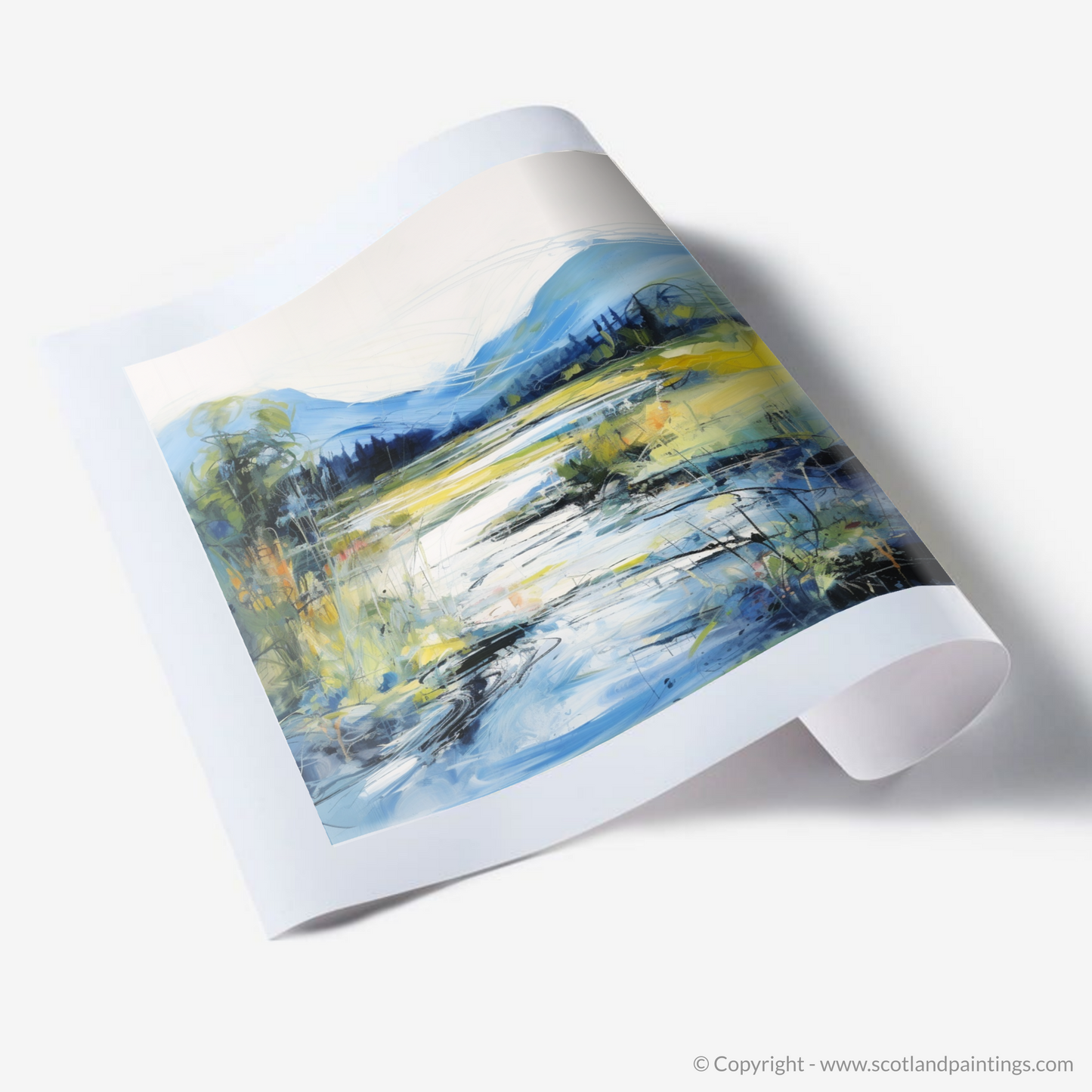 Art Print of River Orchy, Argyll and Bute in summer