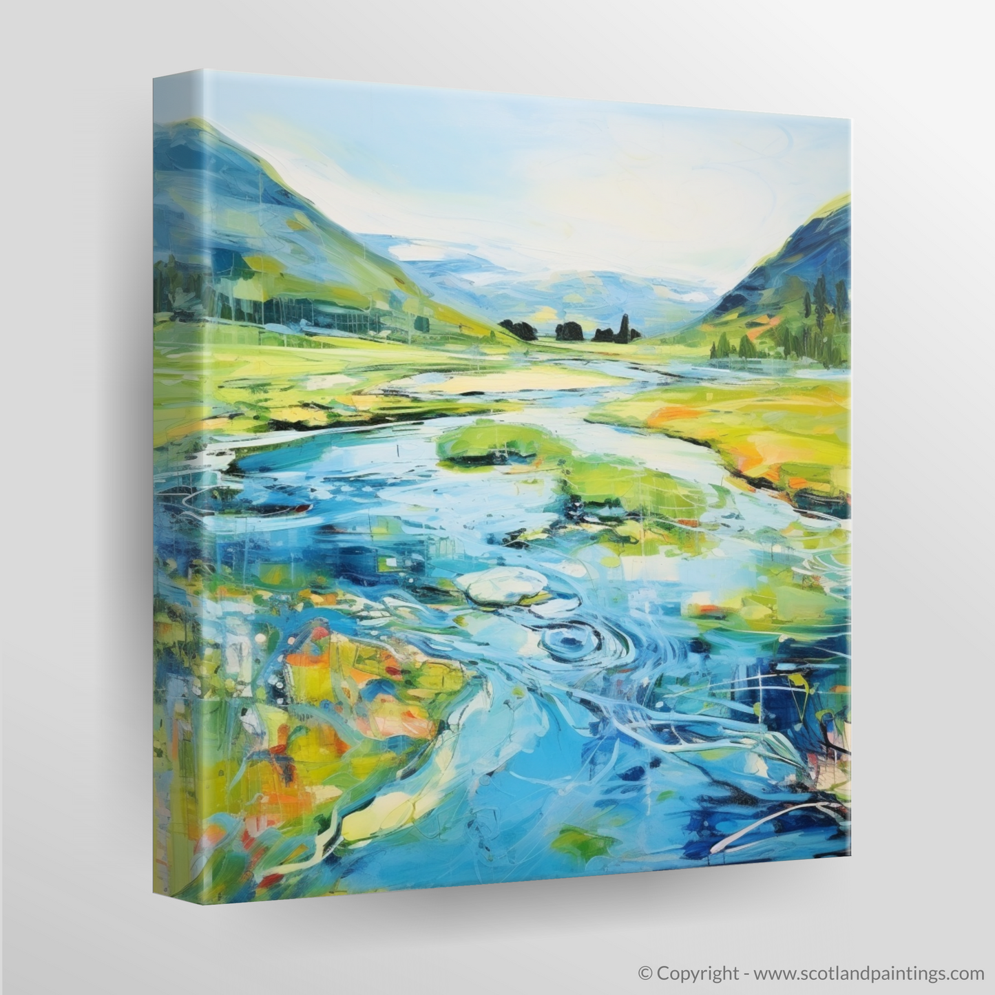 Canvas Print of River Orchy, Argyll and Bute in summer