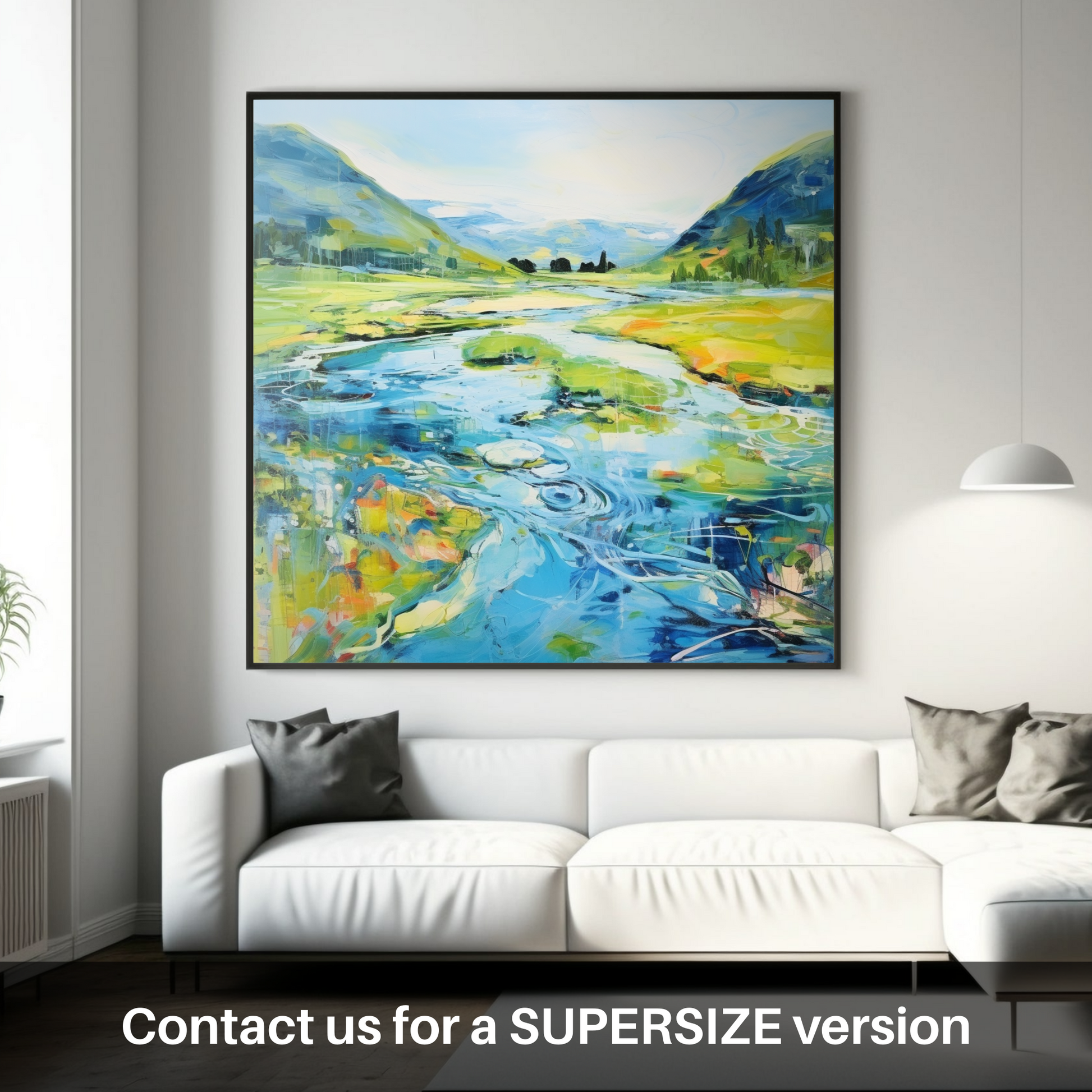 Huge supersize print of River Orchy, Argyll and Bute in summer