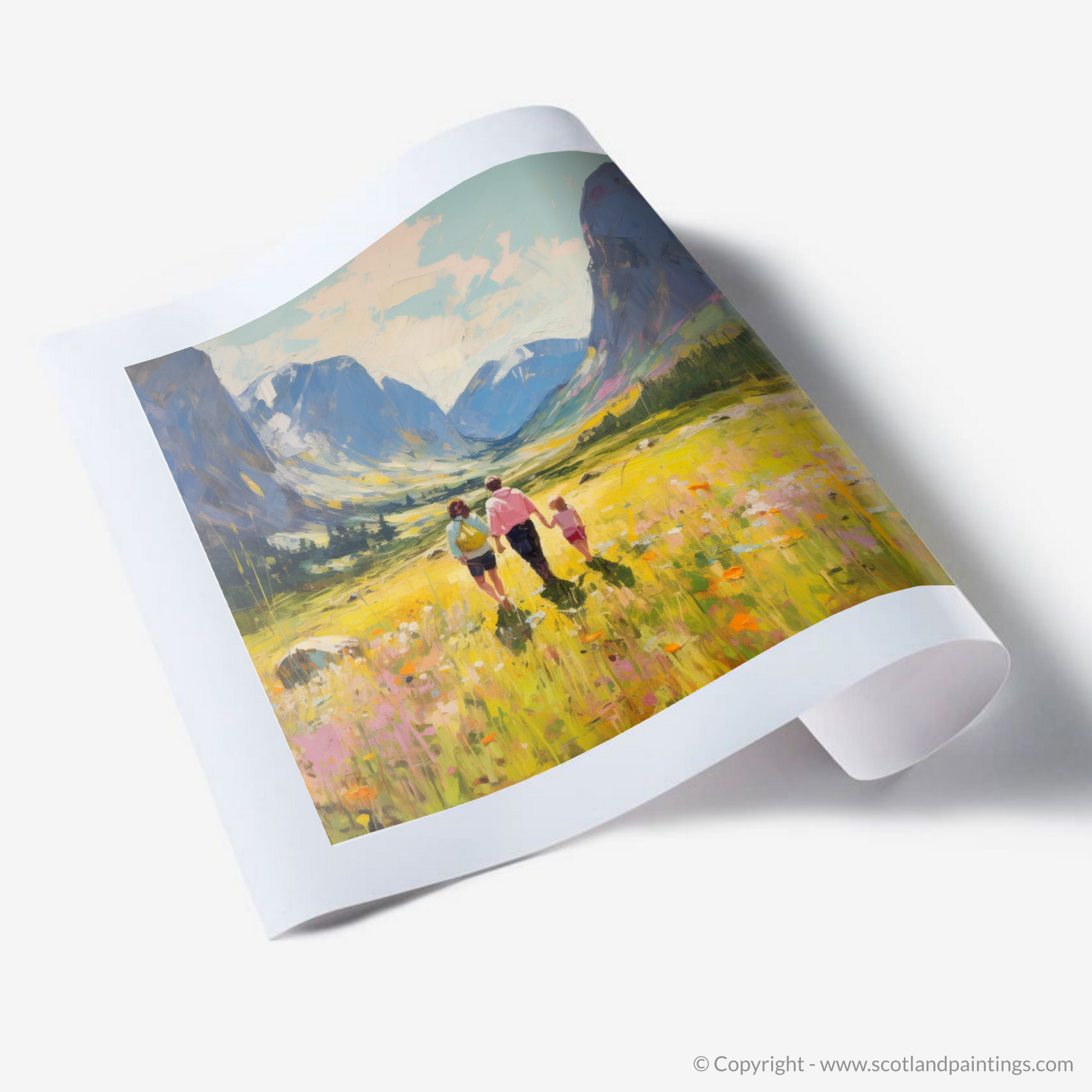 Art Print of Family in Glencoe during summer