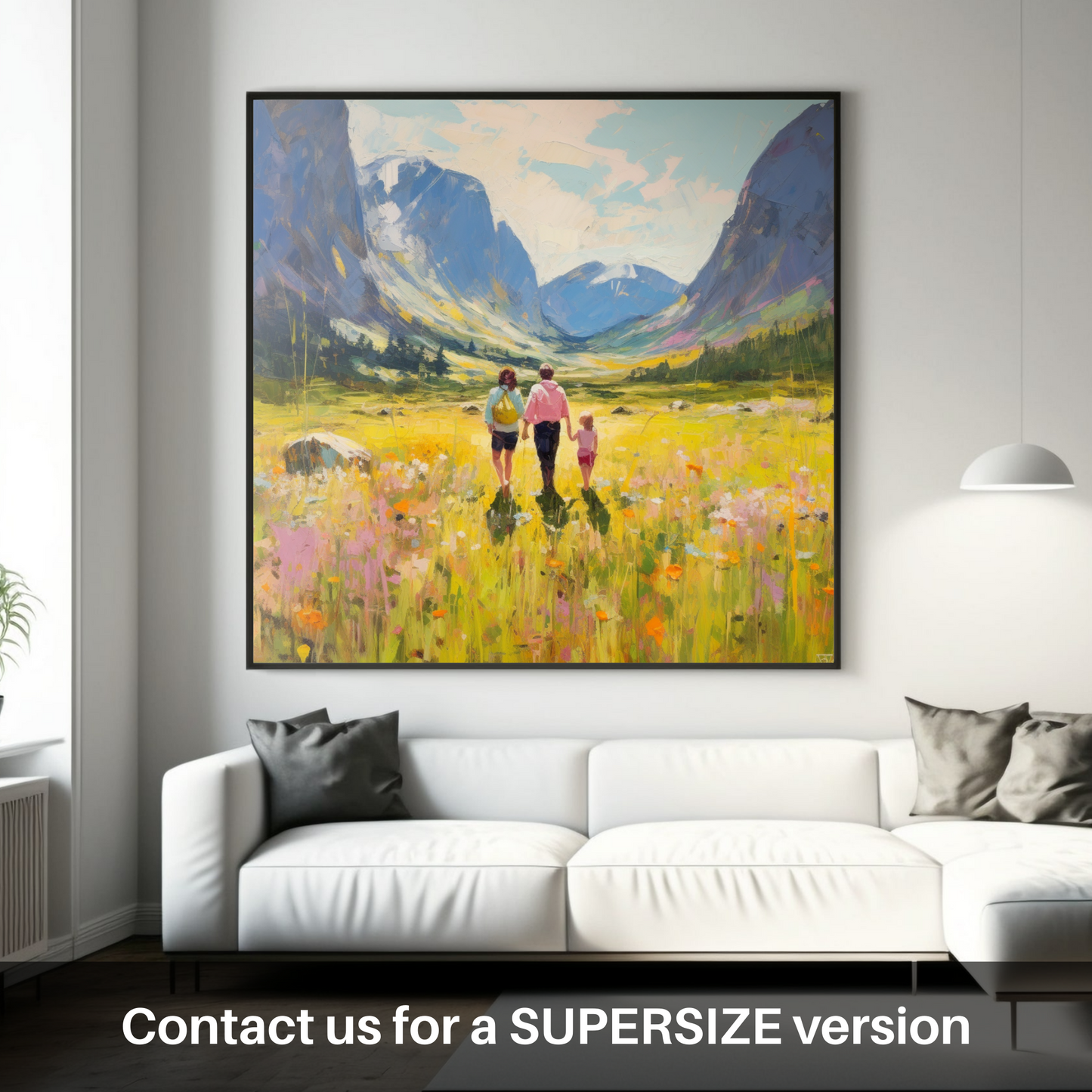 Huge supersize print of Family in Glencoe during summer