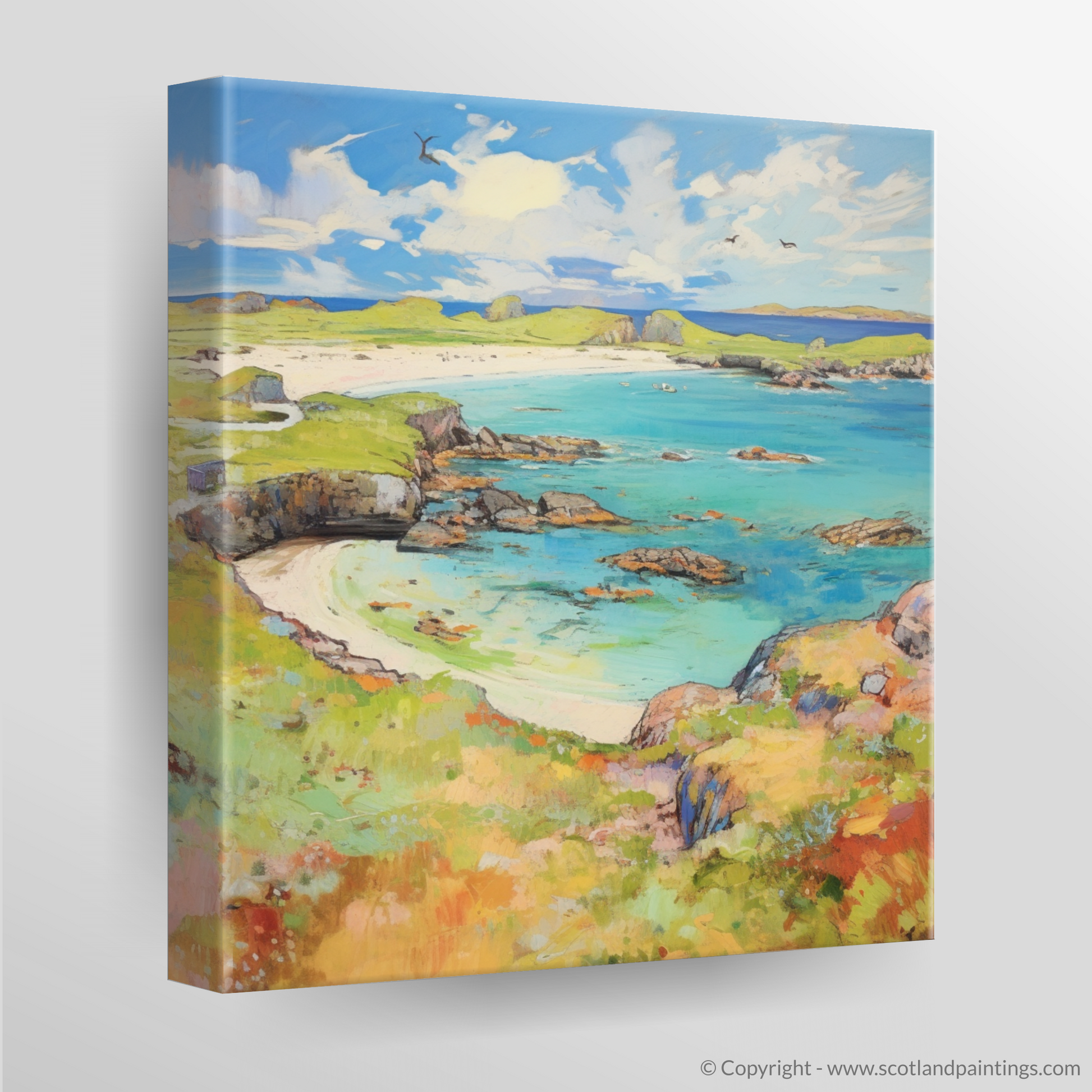 Canvas Print of Isle of Skyes smaller isles, Inner Hebrides in summer