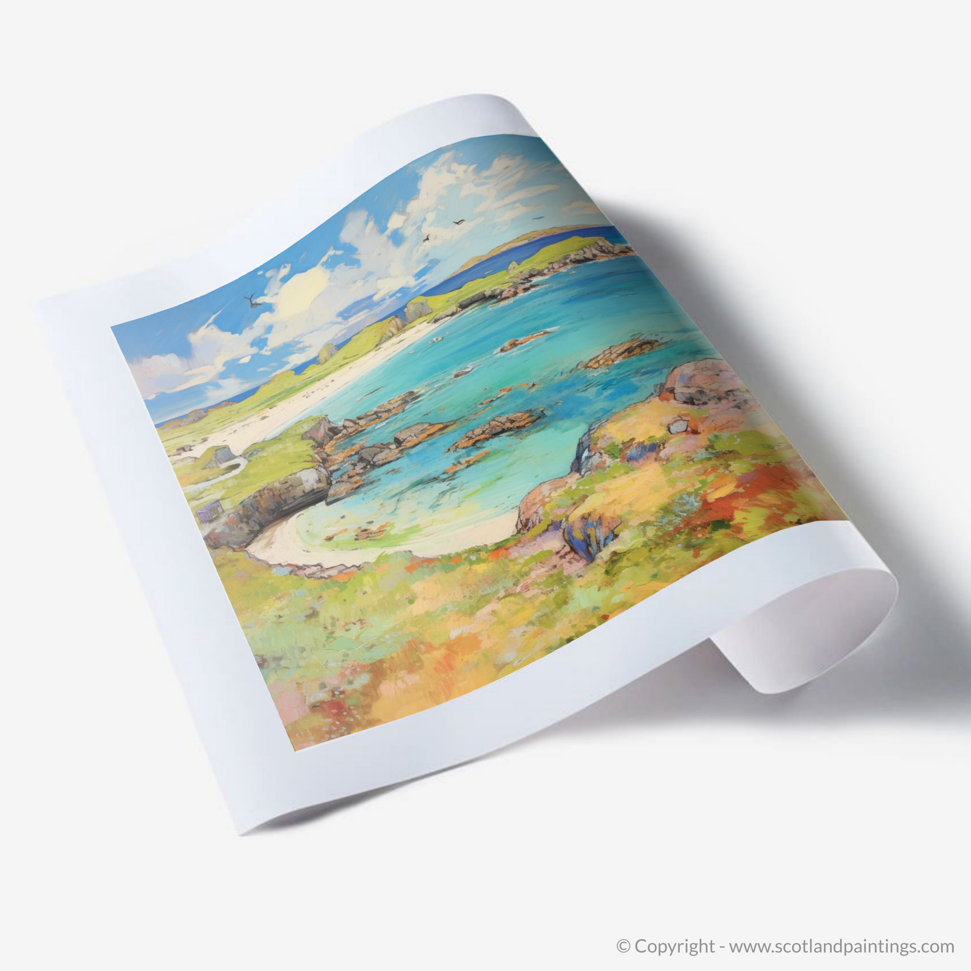 Art Print of Isle of Skyes smaller isles, Inner Hebrides in summer