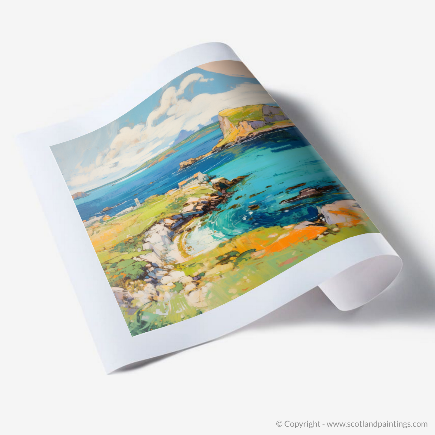 Art Print of Isle of Skyes smaller isles, Inner Hebrides in summer