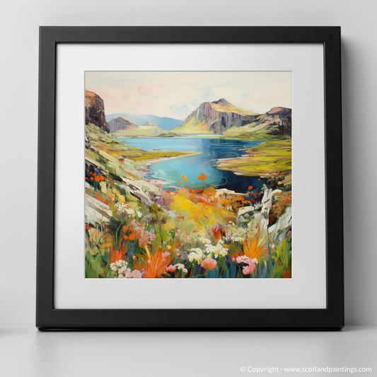 Art Print of Isle of Skye, Inner Hebrides in summer with a black frame