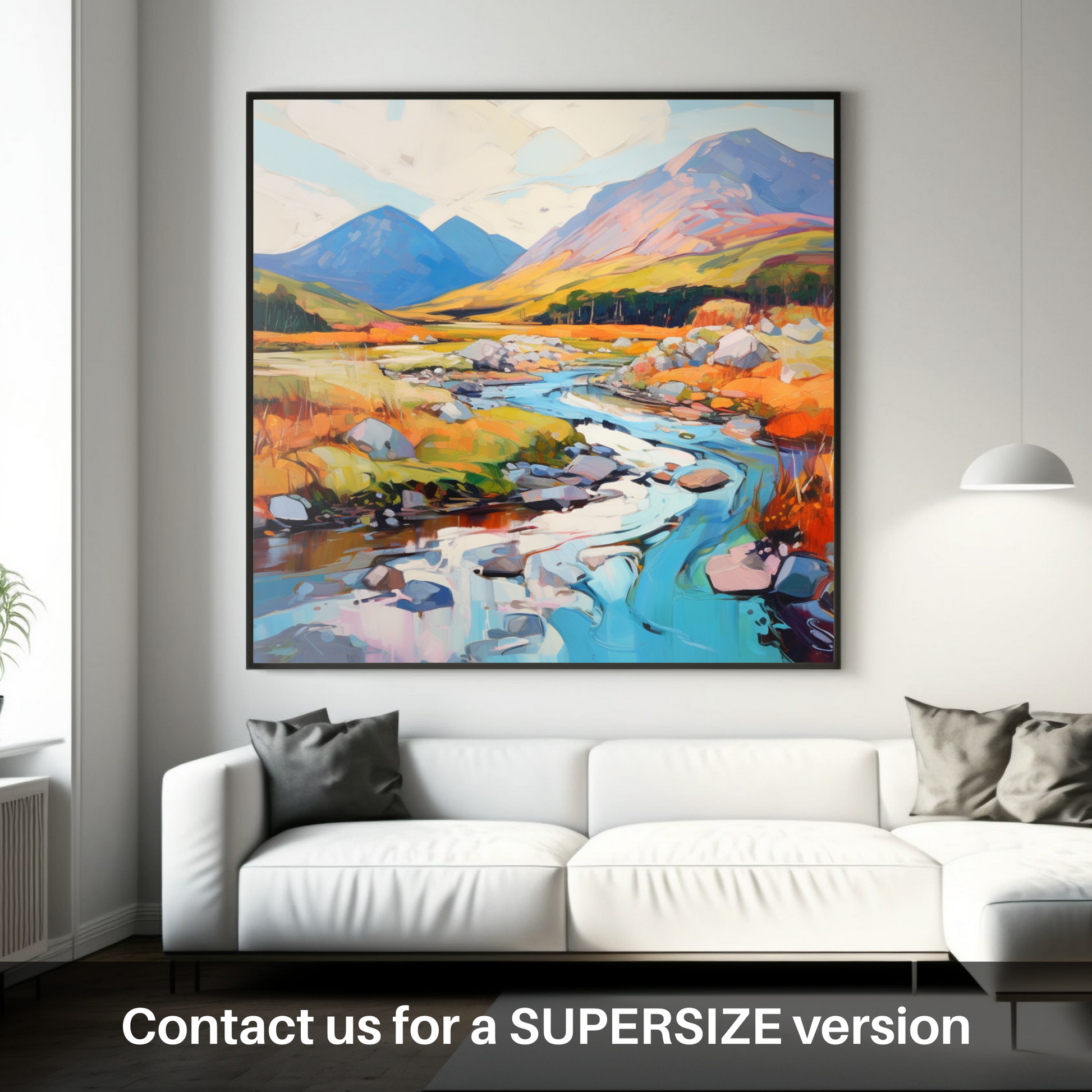 Huge supersize print of Glen Sannox, Isle of Arran in summer