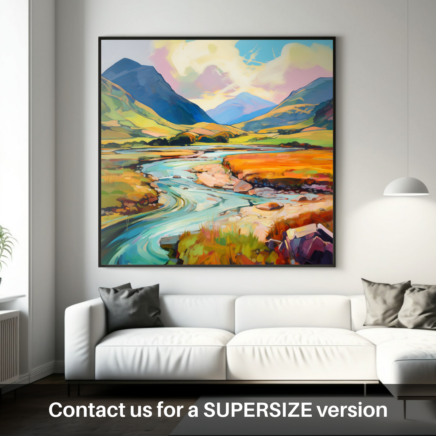 Huge supersize print of Glen Sannox, Isle of Arran in summer