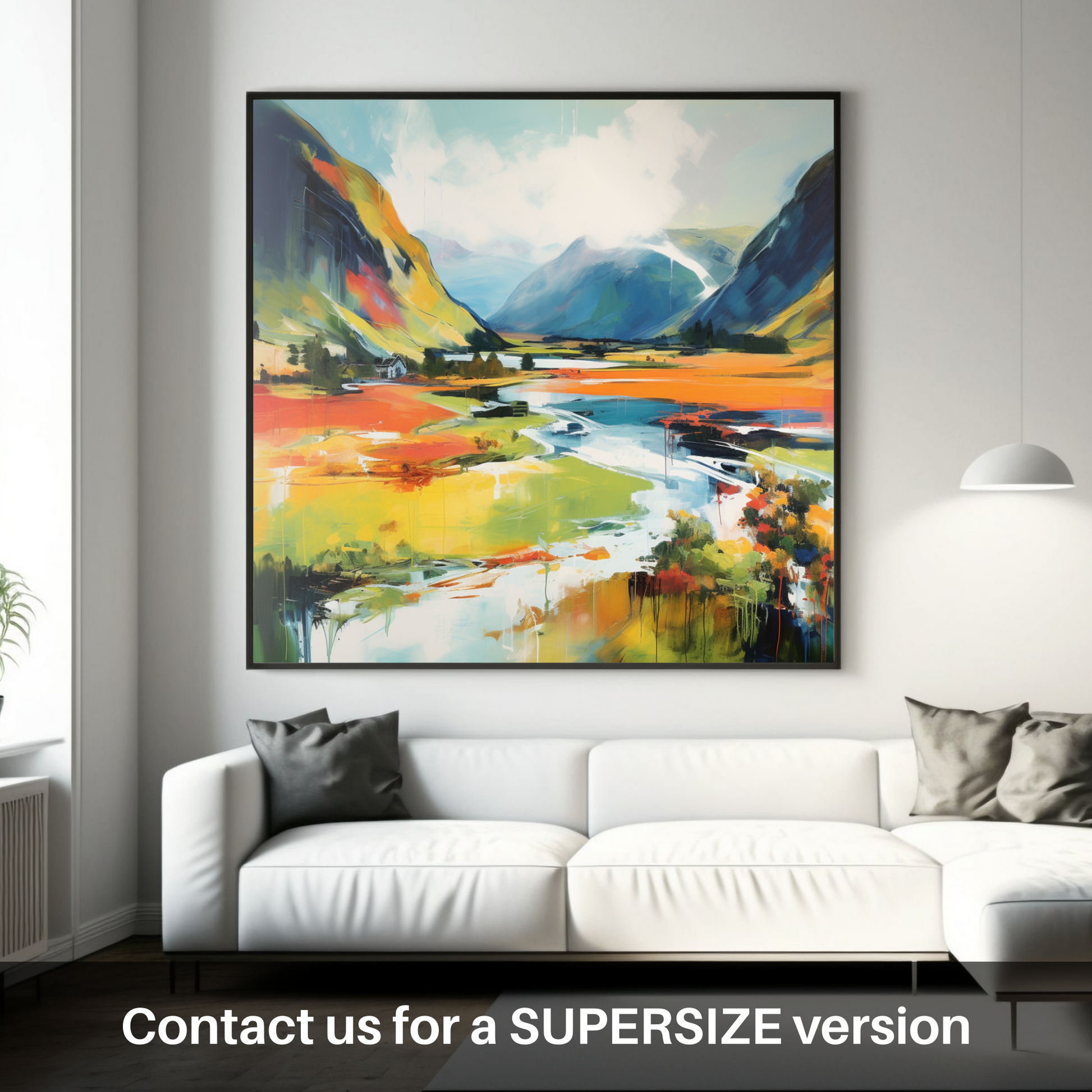 Huge supersize print of Glenfinnan, Highlands in summer