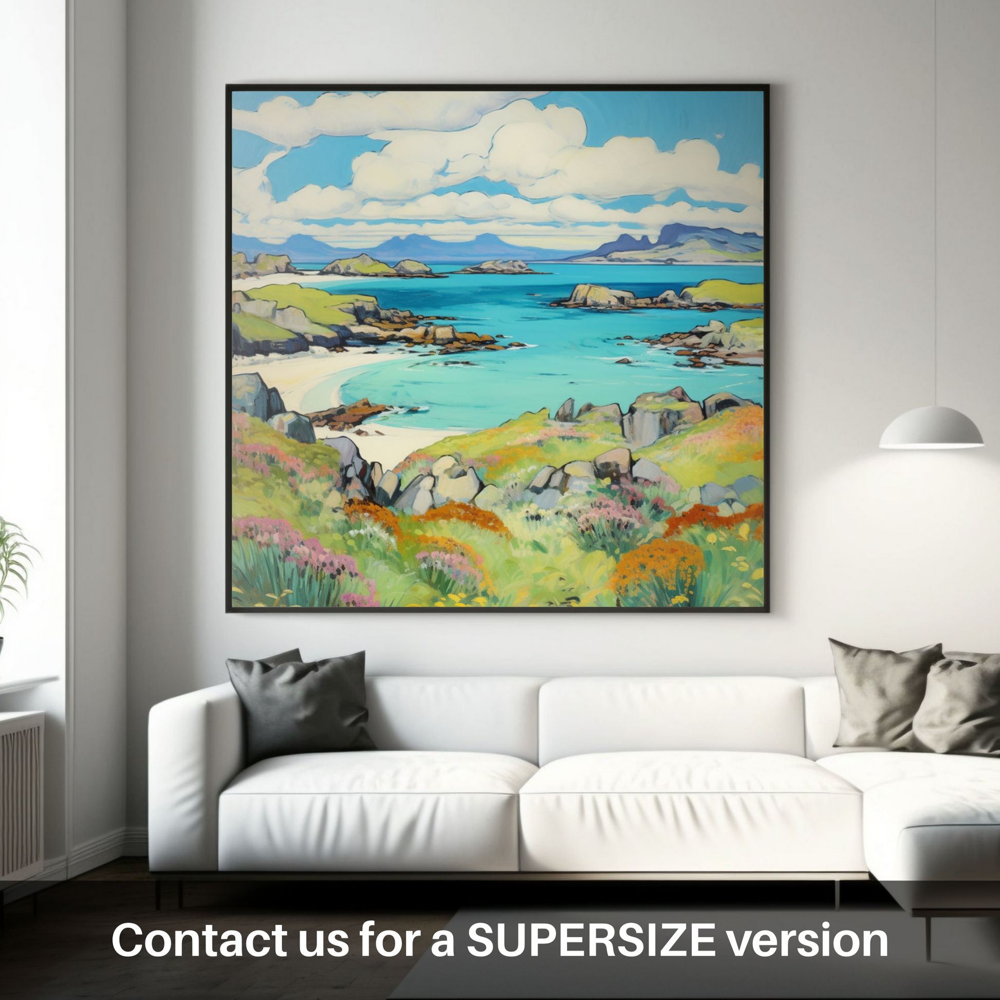 Huge supersize print of Isle of Skyes smaller isles, Inner Hebrides in summer