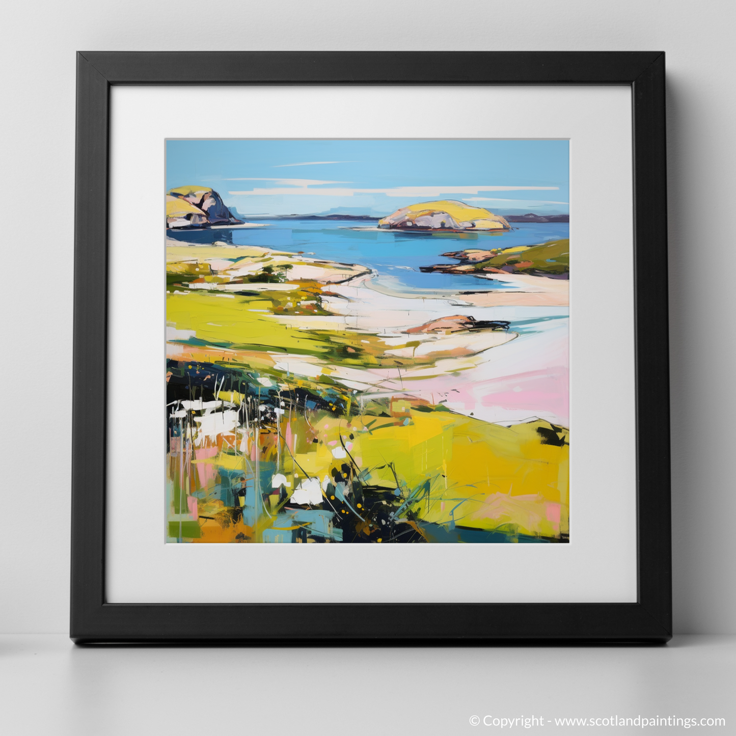 Painting and Art Print of Achmelvich Bay, Sutherland in summer. Achmelvich Bay Summer Symphony.