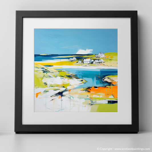 Painting and Art Print of Achmelvich Bay, Sutherland in summer. Achmelvich Bay Summer Bliss.