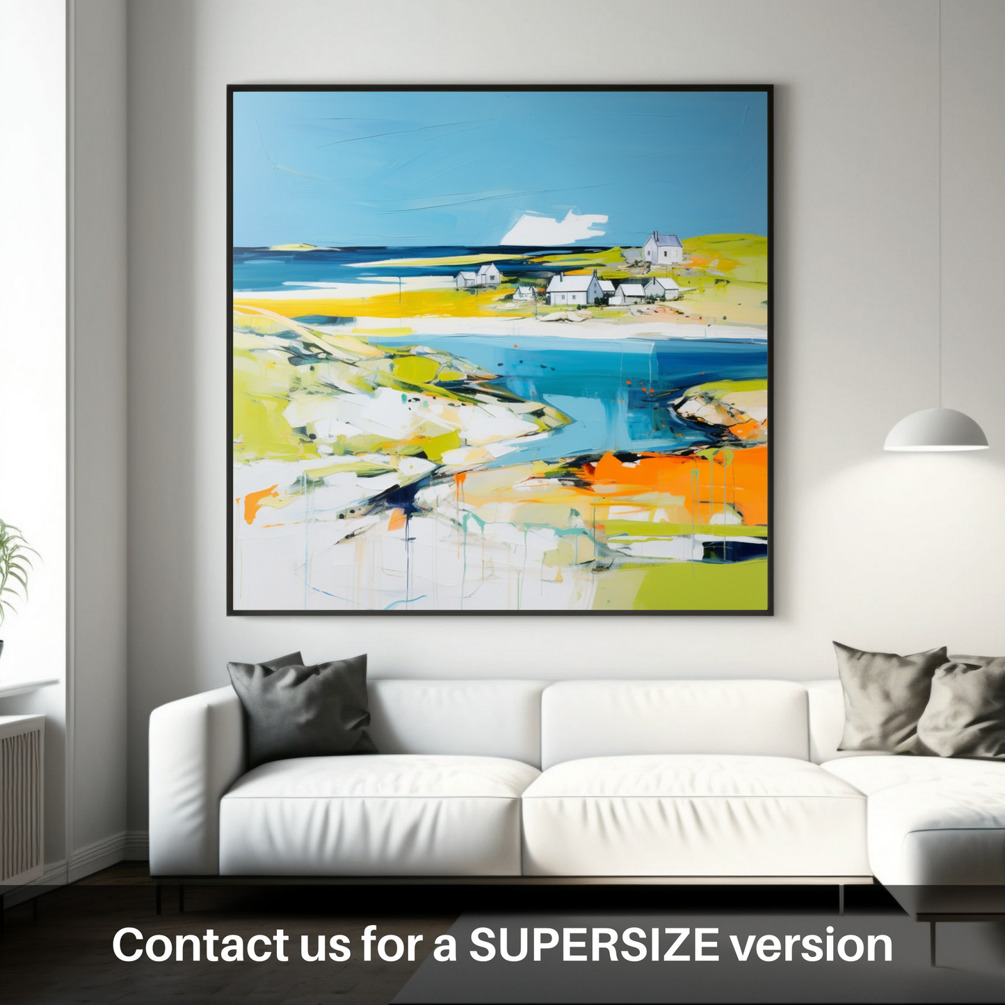 Painting and Art Print of Achmelvich Bay, Sutherland in summer. Achmelvich Bay Summer Bliss.