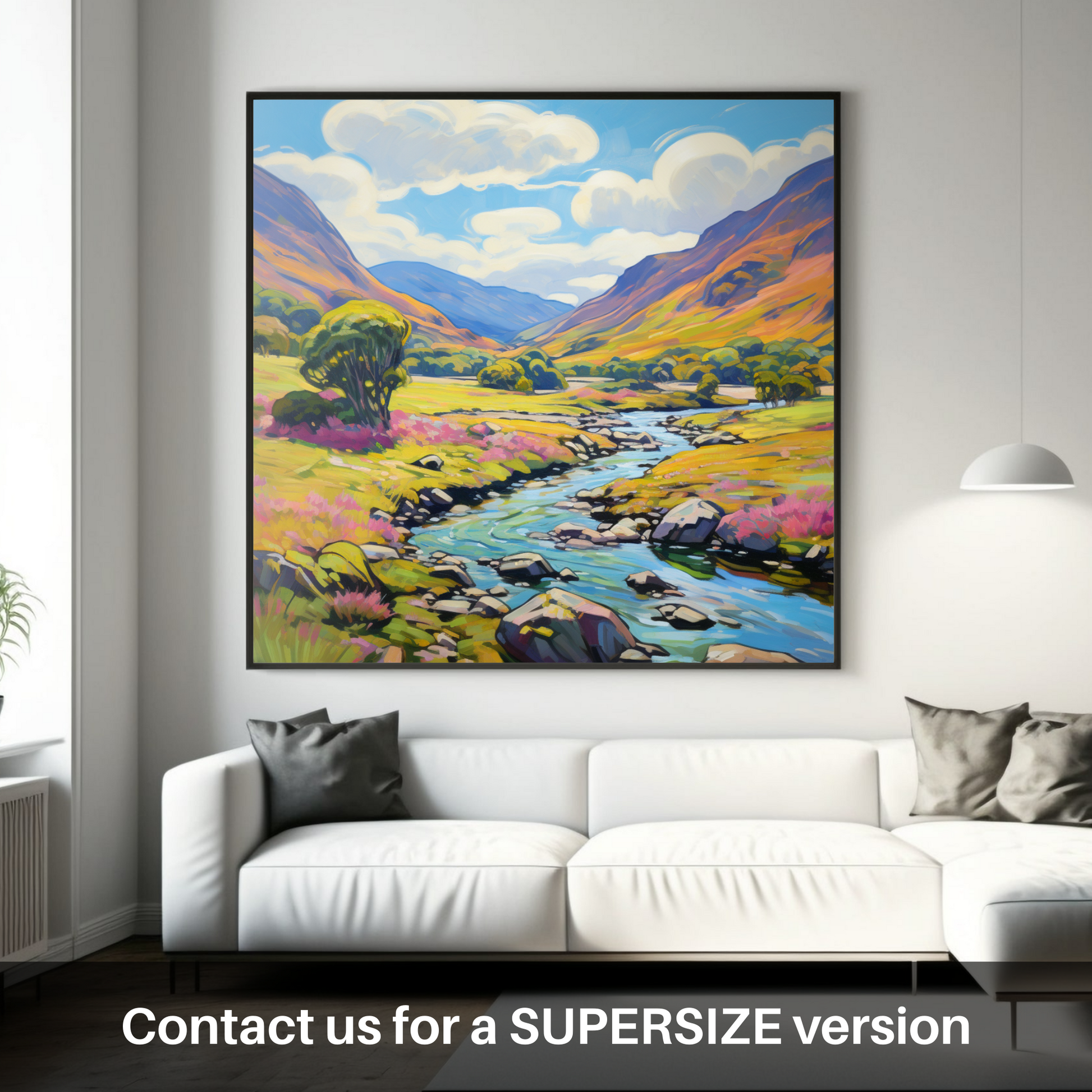 Huge supersize print of Glen Feshie, Highlands in summer